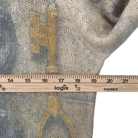 Gionfriddo Italy NWT Knit Mohair Blend Sweater Key Motif Large - Picture 4 of 9